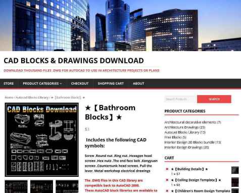 【Bathroom Blocks】Autocad Blocks & Drawings Download