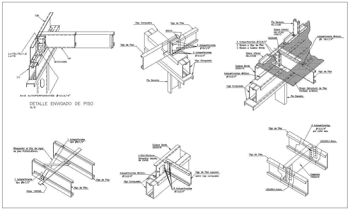 Steel Structure Details 1 【Architectural CAD Drawings】