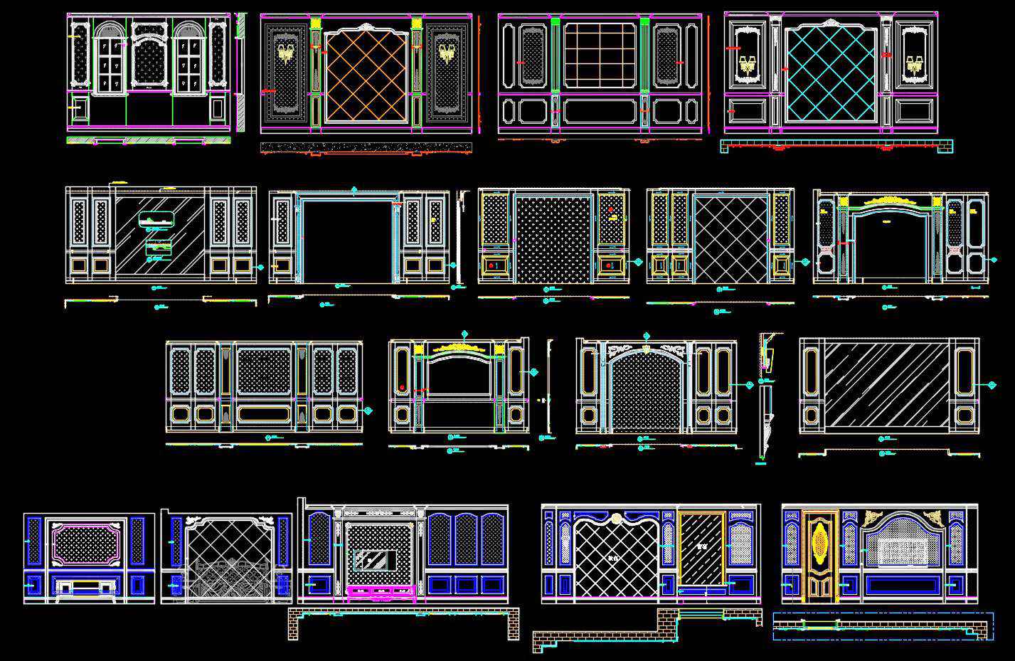 88 Types Bedroom Back Wall Design Architectural Cad Drawings