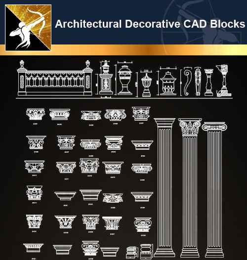 ★【Architectural Decorative CAD Blocks】@Autocad Decoration Blocks,Drawings,CAD Details,Elevation