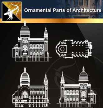 ★【Ornamental Parts of Architecture -Decoration Element CAD Blocks V.5】@Autocad Decoration Blocks,Drawings,CAD Details,Elevation