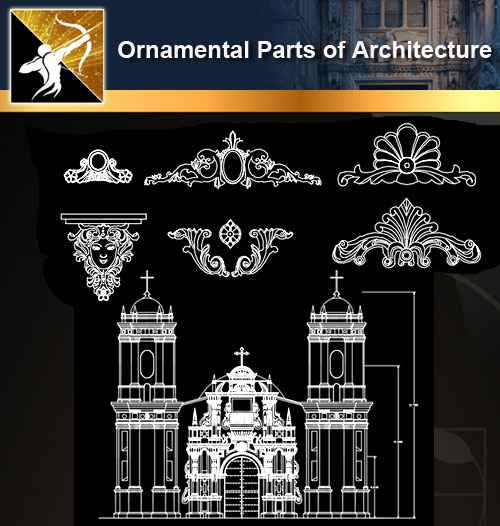 ★【Ornamental Parts of Architecture -Decoration Element CAD Blocks V.6】@Autocad Decoration Blocks,Drawings,CAD Details,Elevation