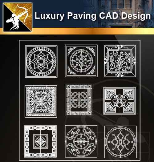 ★【 Luxury Ground Design-CAD Paving Blocks】@Autocad Decoration Blocks,Drawings,CAD Details,Elevation