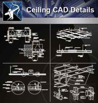 【Architecture CAD Details Collections】Ceiling Design CAD Details V.1