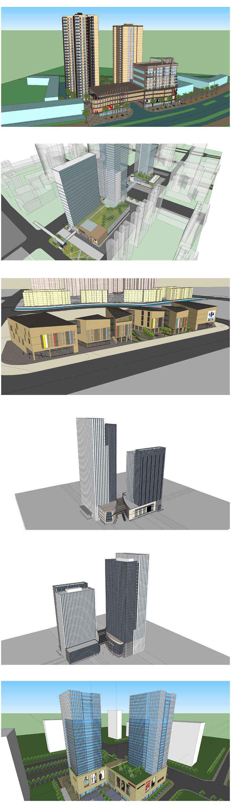 ★Best 50 Types of City Design,Commercial Building Sketchup 3D Models Collection