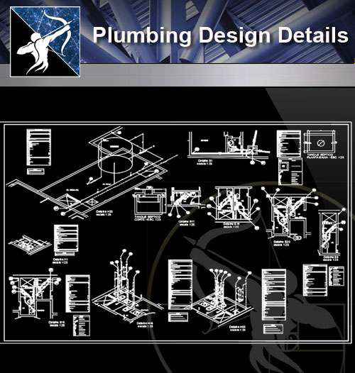 【Architecture CAD Details Collections】Plumbing CAD Detail Drawings(Good)