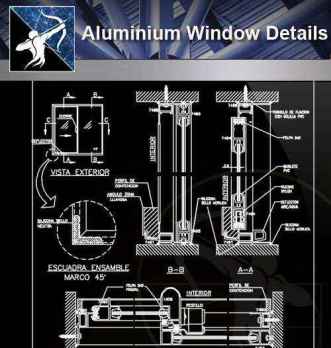 【Architecture CAD Details Collections】Aluminium Window CAD Detail Collection