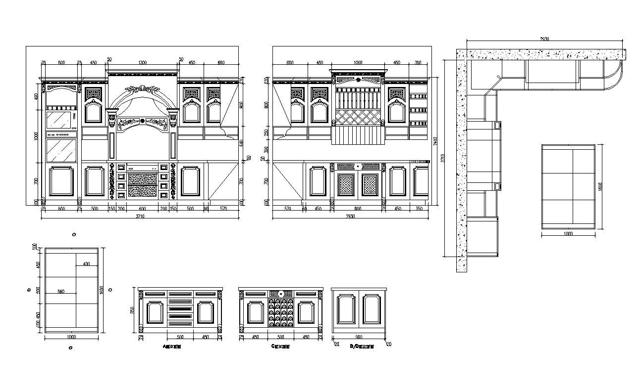 ☆【Various Kitchen Cabinet Autocad Blocks & elevation V.20】All ...